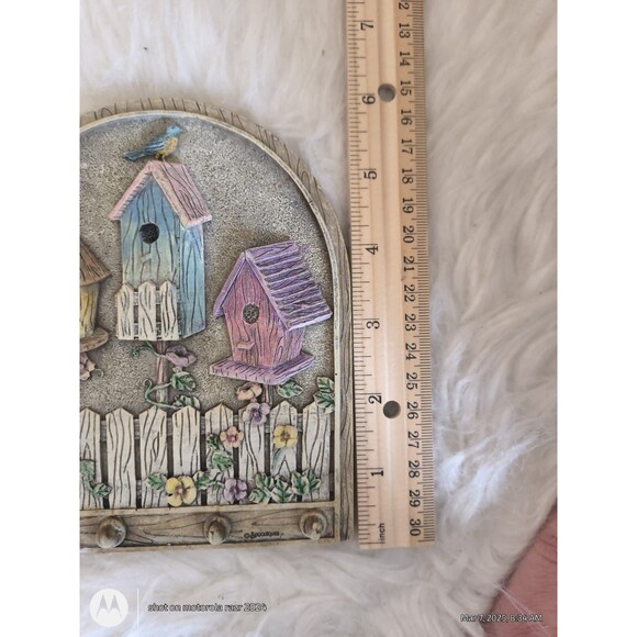 Decorative Key Hook Rack by Spoonliques – Birdhouses & Floral Garden Design Grey - Picture 8 of 8